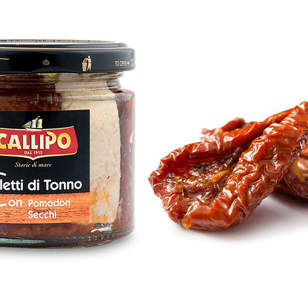 FILETTI DI TONNO CON POMODORI SECCHI 200GR &ndash; CALLIPO