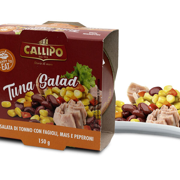 INSALATA TONNO FAGIOLI MAIS PEPERONCINO 150GR – CALLIPO