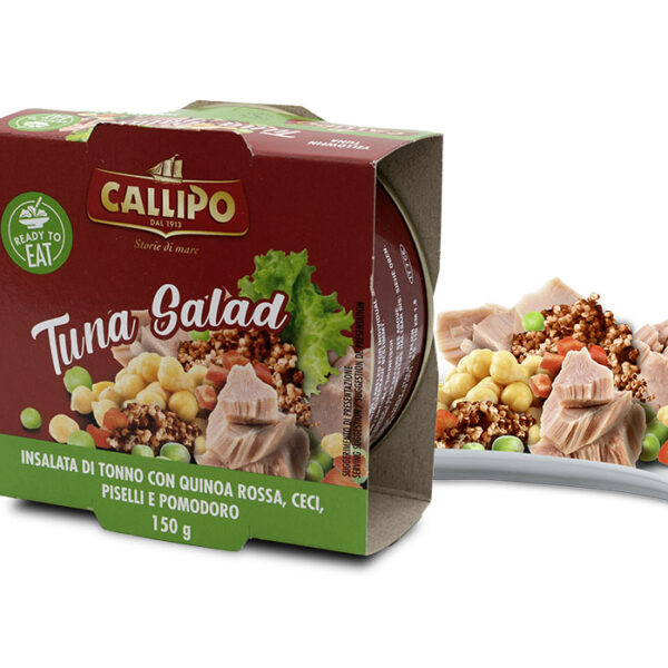 INSALATA TONNO QUINOA CECI PISELLI POMODORO 150GR – CALLIPO